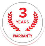 3 years warranty